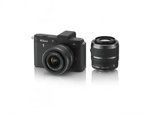 Nikon 1 V1 schwarz KIT + 1 Nikkor VR 10-30 mm + VR 30-110 mm